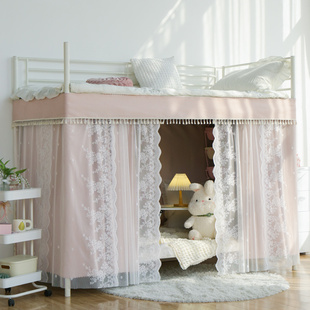 新款学生宿舍下铺床帘 A类双滑轨遮挡帘100%全遮光寝室下铺隐私帘