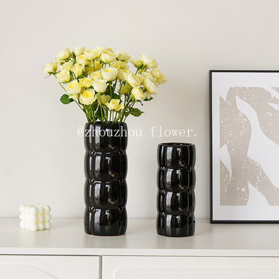 新品高级陶瓷花瓶摆件水养鲜花插花干花家居北欧简约电视柜玄关装