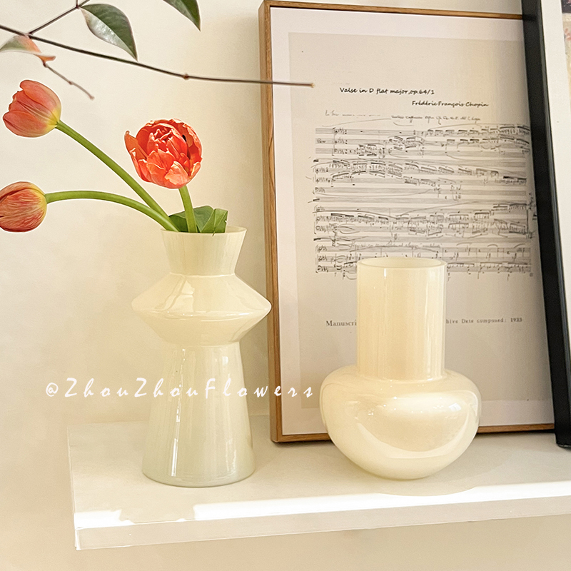 周周水培鲜花高级感玻璃花瓶