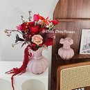 中古芬顿花瓶摆件客厅水养插鲜花餐厅样板间高级感创意简约装 饰品