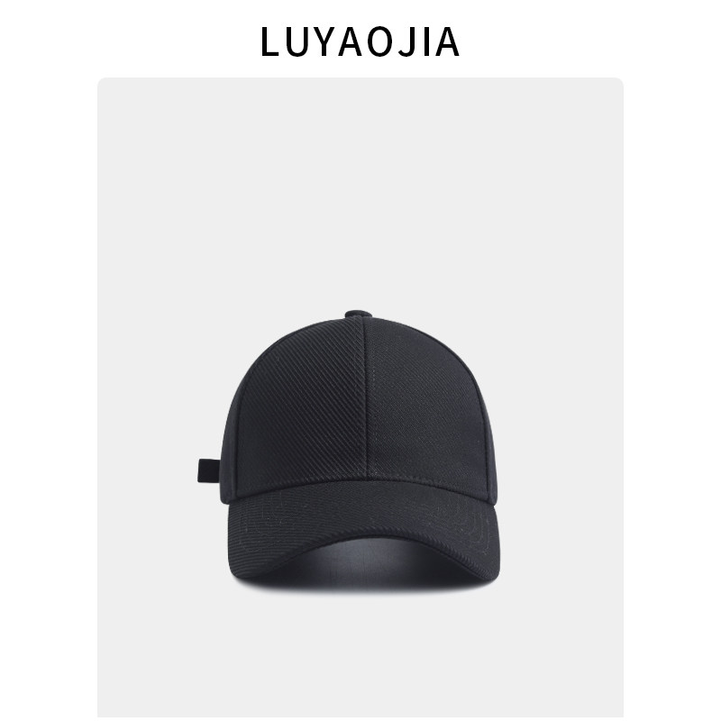 thumbnail for High quality hard-top solid color baseball caps for men and women autumn and winter twill sports casual simple korean cap ins tide