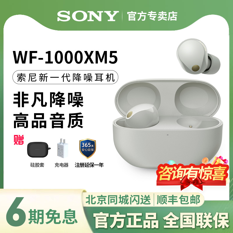 Sony/索尼WF-1000XM5真无线旗舰入耳式双芯降噪蓝牙耳机降噪豆5代