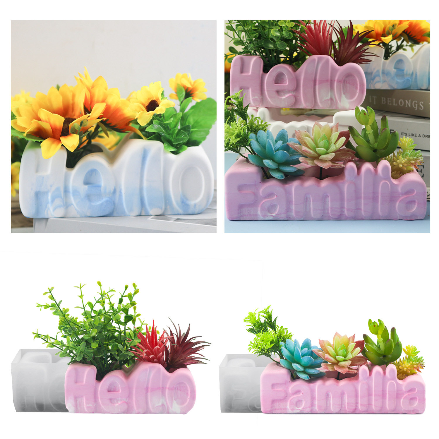 硅胶滴胶hello字母模具