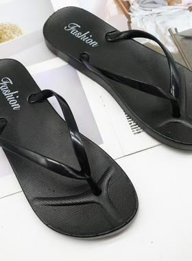 人字拖女沙滩拖鞋潮夏防外穿滑平底情侣夹板凉拖百搭纯色海边度假