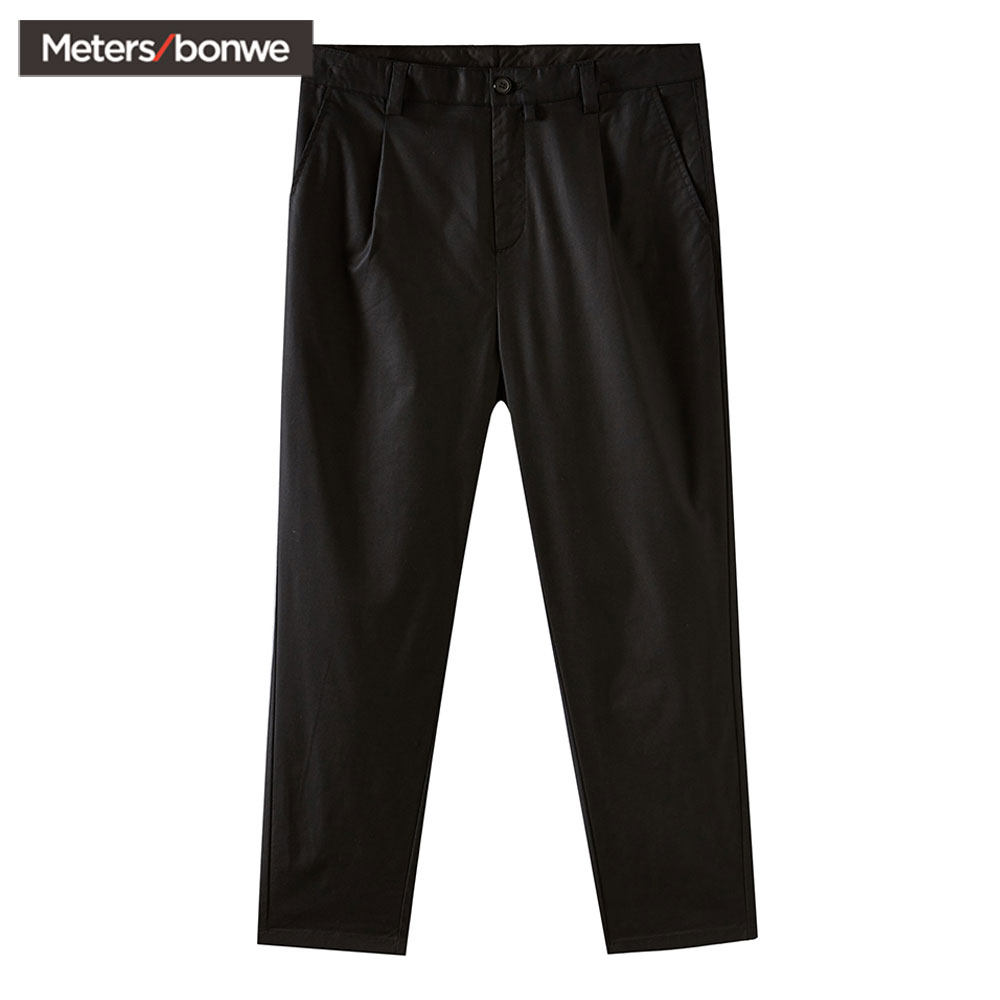 美特斯邦威休闲裤男夏装新款学生直筒男士九分裤男754016