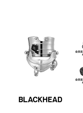 【张艺兴同款】BLACKHEAD/黑头新月骑士系列骑士盔甲戒指女小众