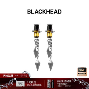 【ONER木子洋同款】BLACKHEAD/黑头黑胶浪潮系列渐变铆钉耳钉