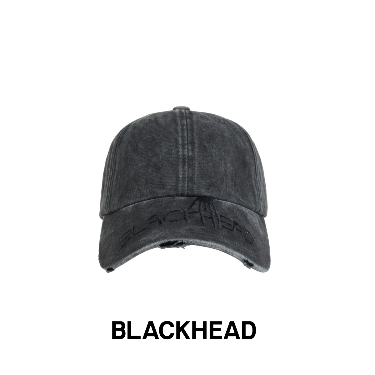 BLACKHEAD/黑头字母logo刺绣棒球帽子男生水洗牛仔女士秋冬情侣潮