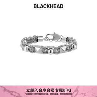 【王鹤棣同款】BLACKHEAD/黑头出逃舞会系列编织链铆钉手链华丽