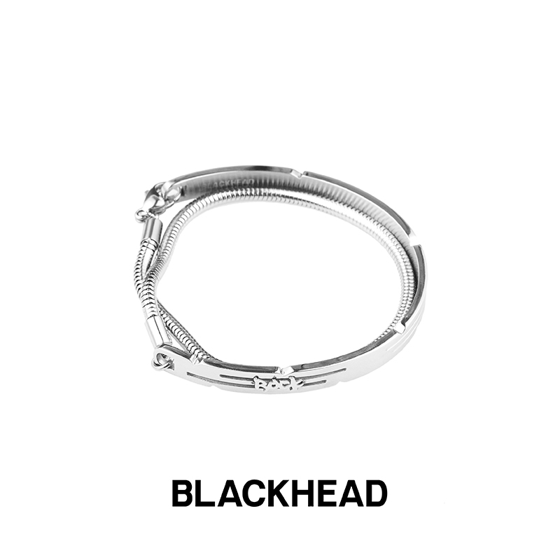 闫桉同款BLACKHEAD/黑头双层手链夏季新款朋克风情侣手环送礼
