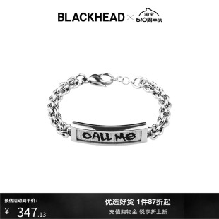 me古巴手链钛钢男生配饰情侣女士王鹤棣同款 黑头call BLACKHEAD