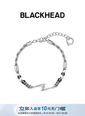 【汪苏泷同款】BLACKHEAD/黑头闪电细手串个性时尚朋克男女手链