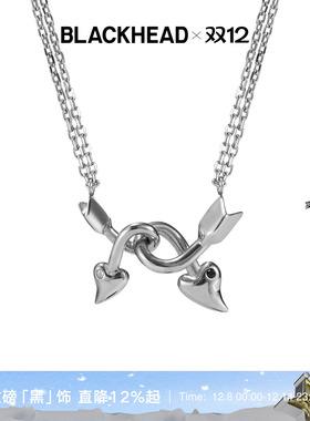 【王天辰同款】BLACKHEAD/黑头心动狙击箭矢项链送礼个性甜蜜
