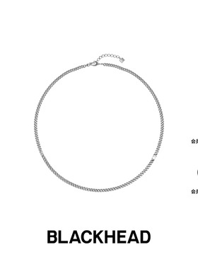BLACKHEAD/黑头S925银古巴链/叁蛇环十字链/珍珠项链/银珠项链/