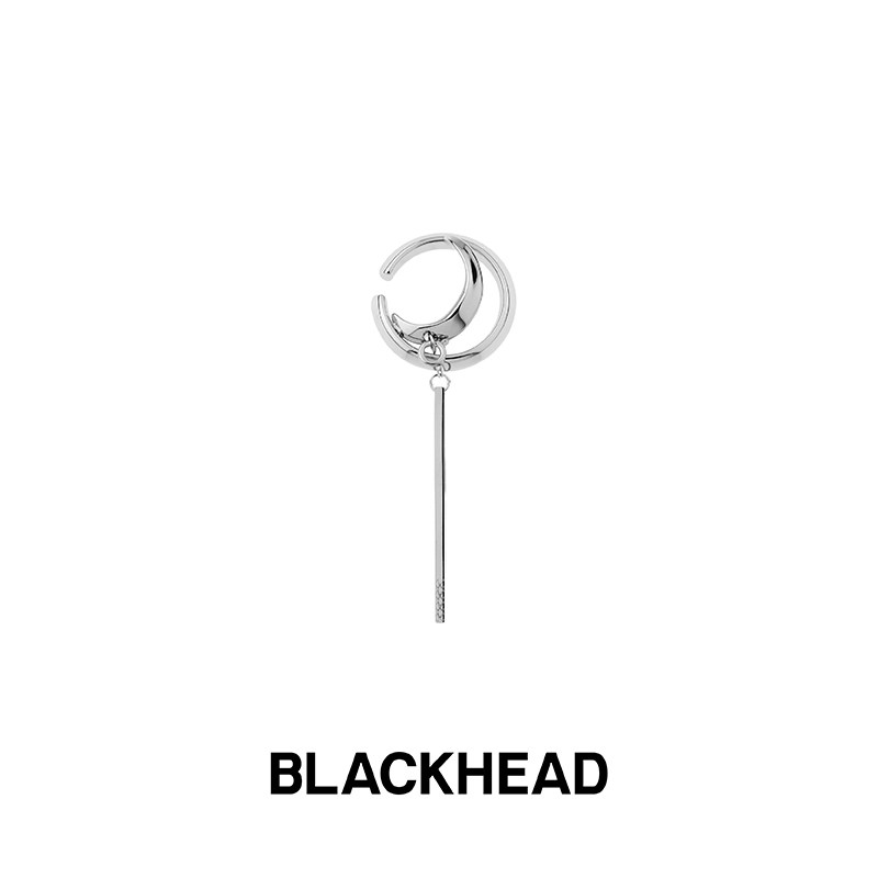 BLACKHEAD/黑头耳挂单支男女尖牙吊坠免穿刺环形原创设计可拆卸
