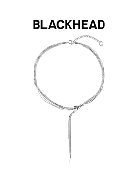【张凌赫同款】BLACKHEAD/黑头新月骑士系列守护铃流苏项链马原创