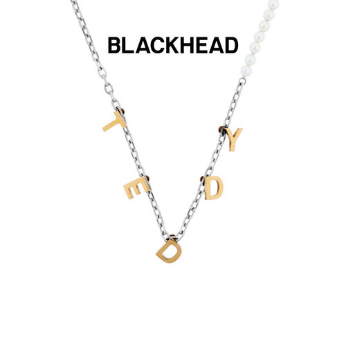 原创设计仿珍珠blackhead锁骨链