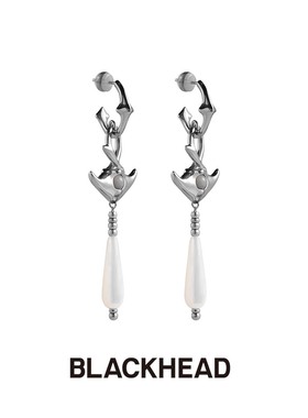 【李雪琴同款】BLACKHEAD/黑头深海回响小魔鬼鱼贝珠耳坠海洋度假