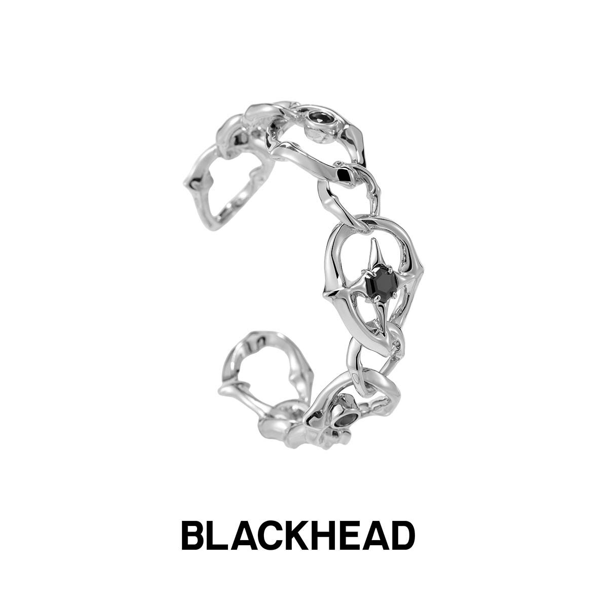 BLACKHEAD/黑头新月骑士系列骑士盔甲链条手镯原创设计女小众
