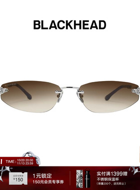 BLACKHEAD/黑头新月骑士系列原创设计骨骼穿刺无框墨镜偏光防紫外