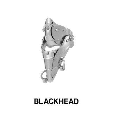 【张凌赫同款】BLACKHEAD/黑头新月骑士系列骑士盔甲穿刺耳挂个性