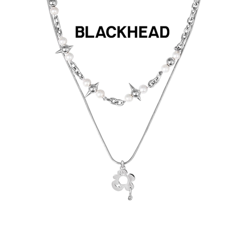 BLACKHEAD情侣花朵双层项链