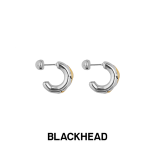 BLACKHEAD 小眾設計立體芒星裝 飾耳環(huán)高級感情侶款 男女 黑頭新款