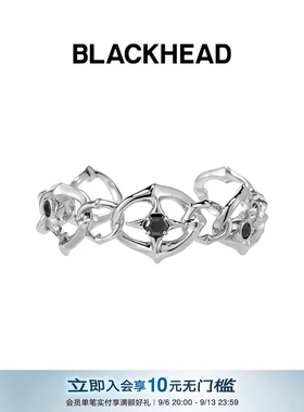 BLACKHEAD/黑头新月骑士系列骑士盔甲链条手镯原创设计女小众