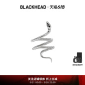 黑头蛇形戒指朋克小众Y2K饰品尾戒男生钛钢指环520礼物 BLACKHEAD