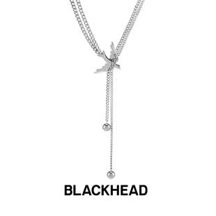 黑頭和平鴿領(lǐng)帶項鏈夸張造型感夏日原創(chuàng)設(shè)計 BLACKHEAD