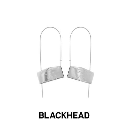 BLACKHEAD字母装饰耳环