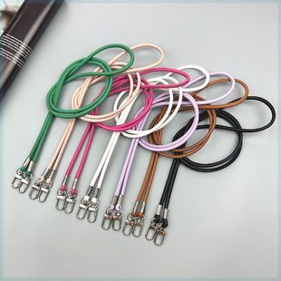 时尚潮流PU斜挎挂绳背带绳多功能包包挂链无孔壳卡片固定防丢