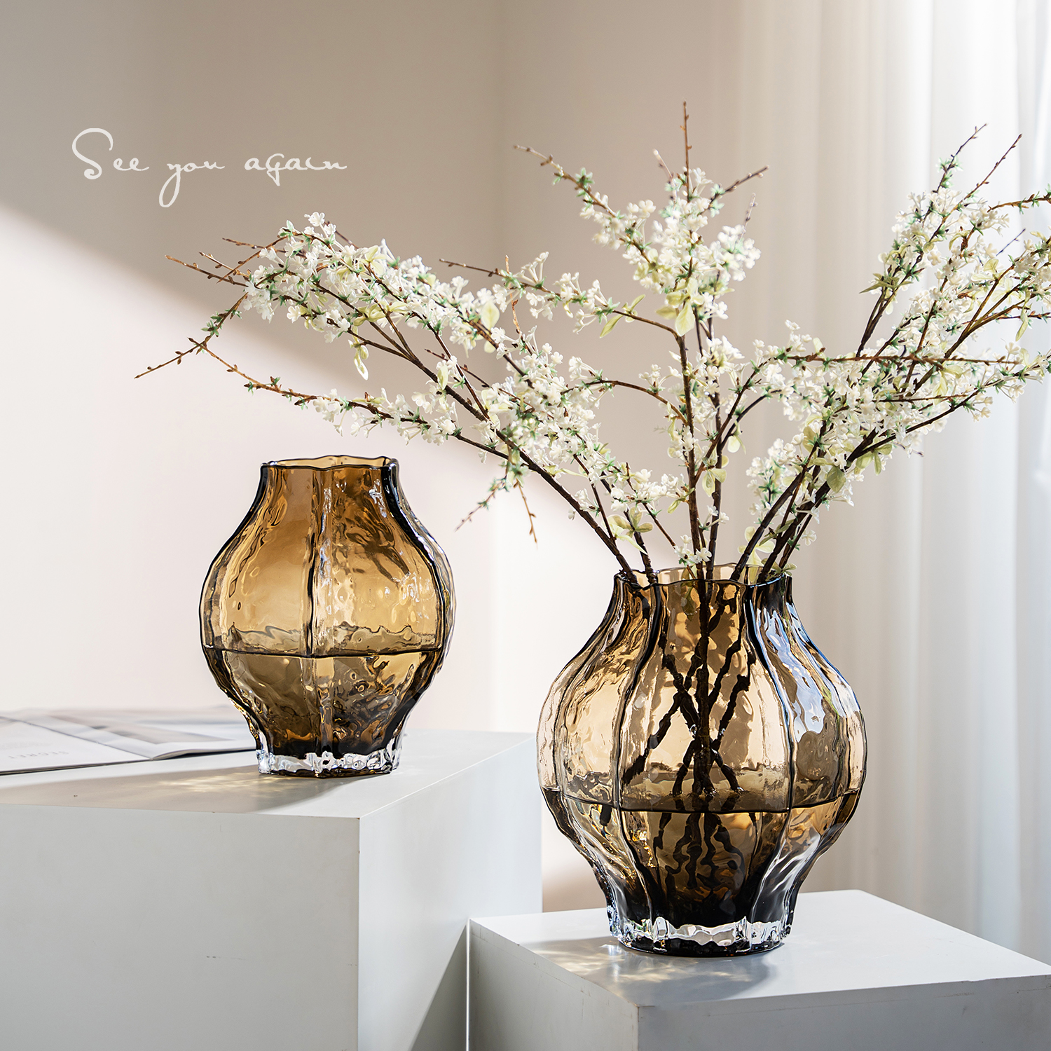 花瓶玻璃艺术感创意小众设计感