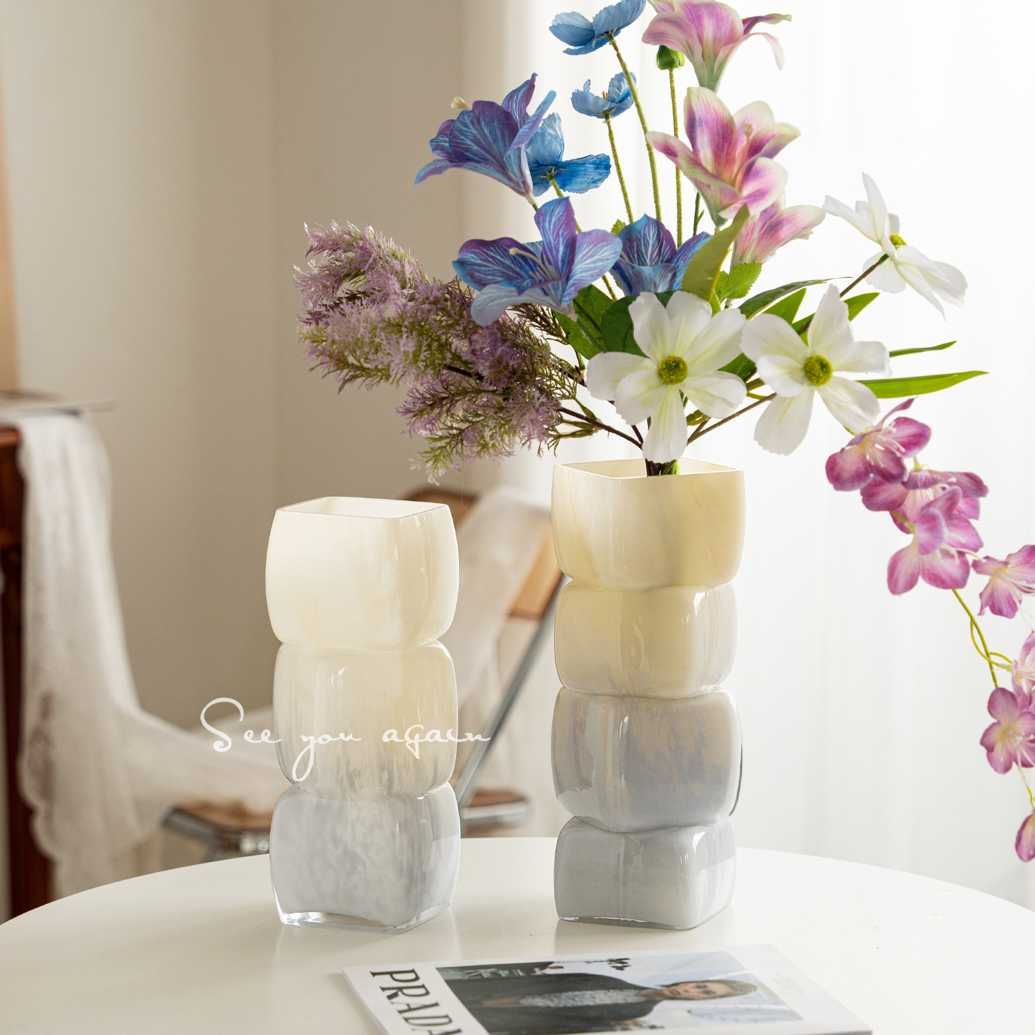 欧式花瓶设计感小众艺术感餐桌瓶