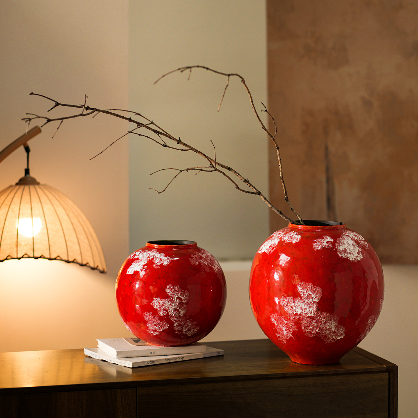 古风花瓶陶瓷复古高级感餐桌摆件