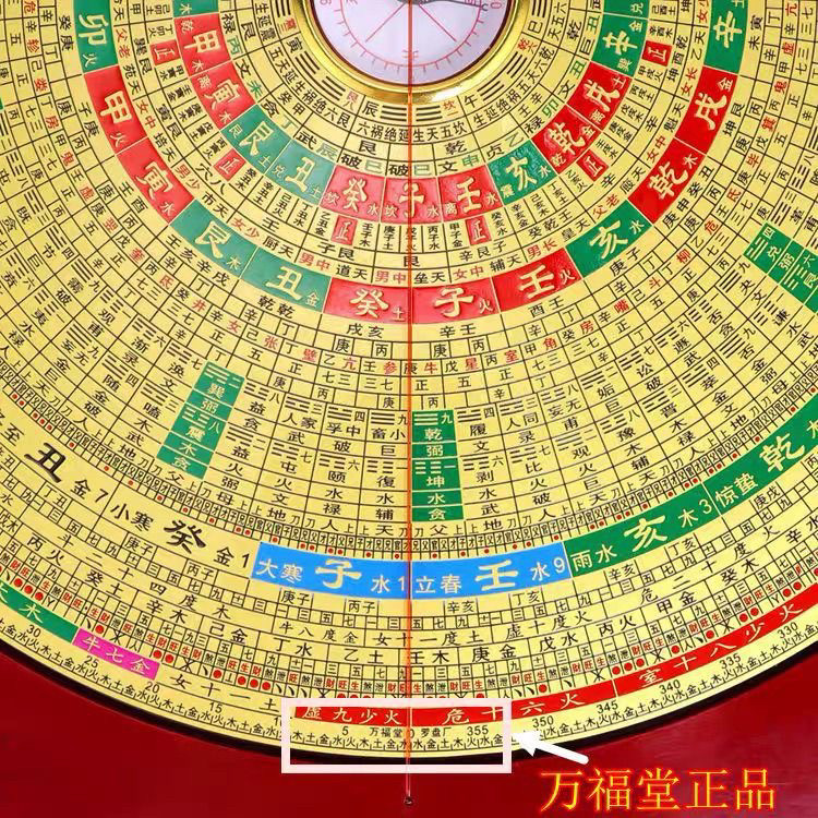 万福堂10寸铝镁合金纯铜三元三合综合盘25层36层强磁玛瑙天池