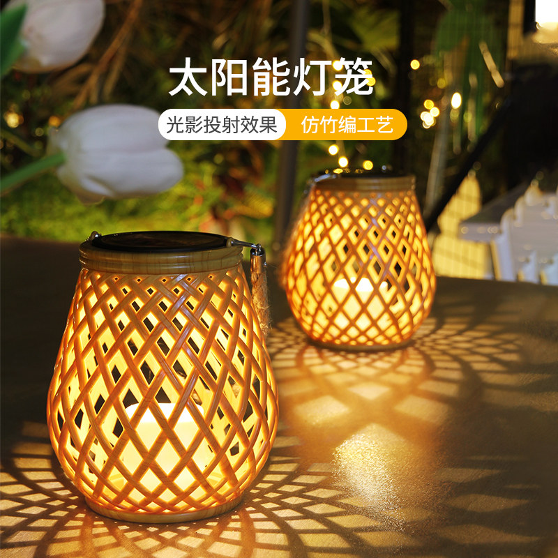 太阳能庭院灯中式露台花园阳台民宿草坪藤编落地手户外防水氛围灯属于什么档次？