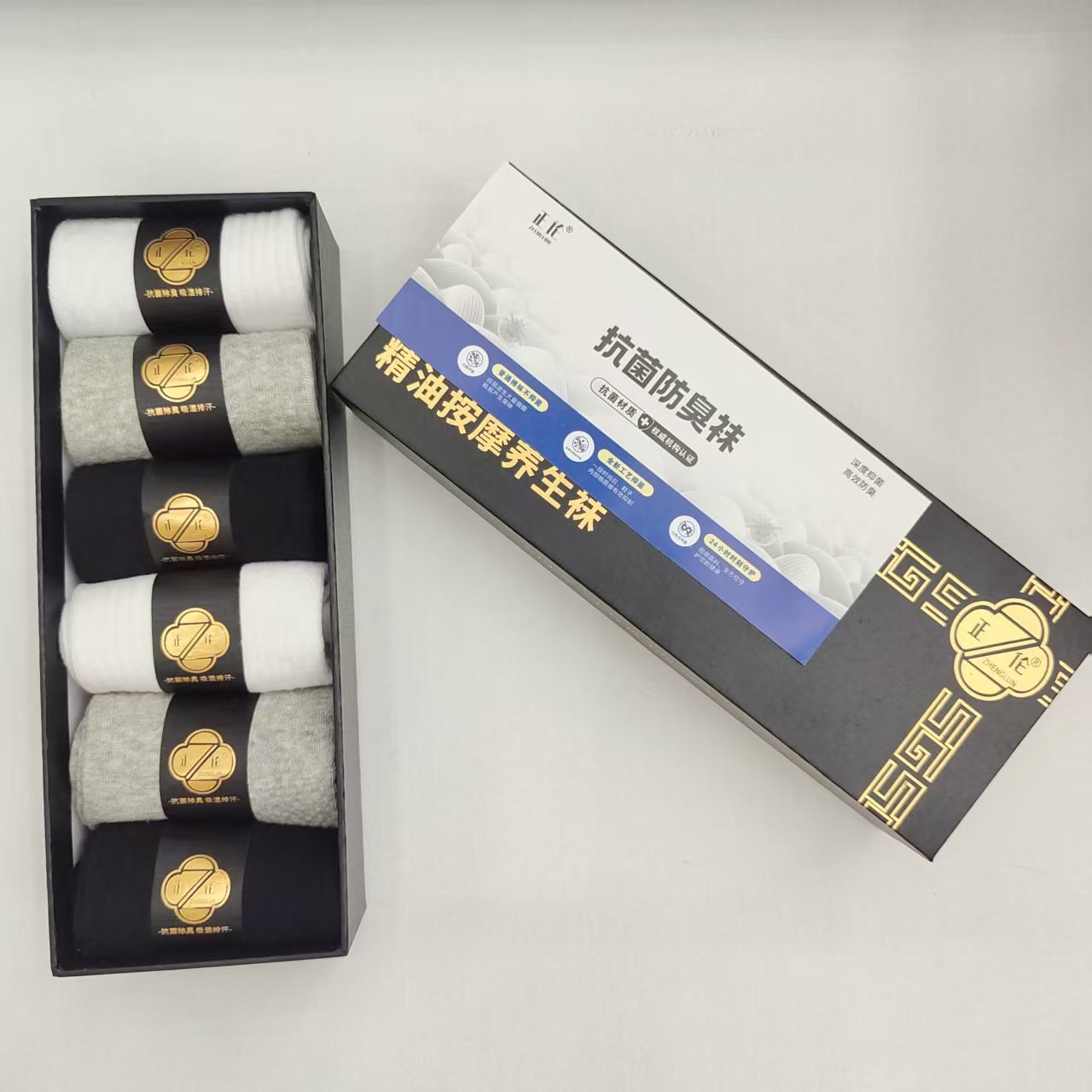 正伦秋冬季百棉男女防臭袜抗菌袜