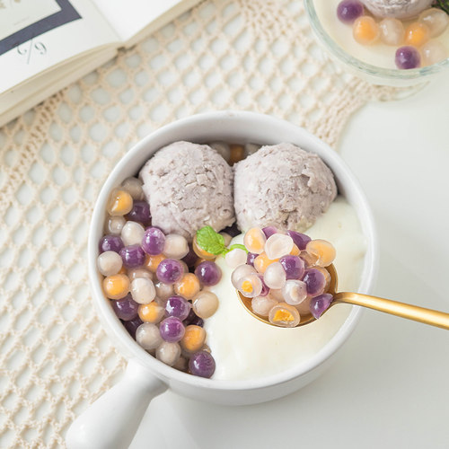 三色包心龙珠珍珠粉圆夹心芋圆丸子红豆奶茶店专用原材料小料配料 - 封面