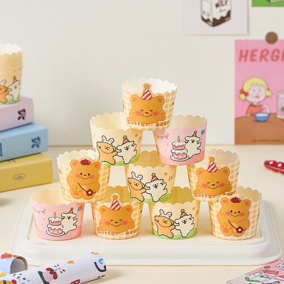 纸杯蛋糕纸托纸杯子生日蛋糕的马芬麦烤箱专用烘焙模具工食品级小