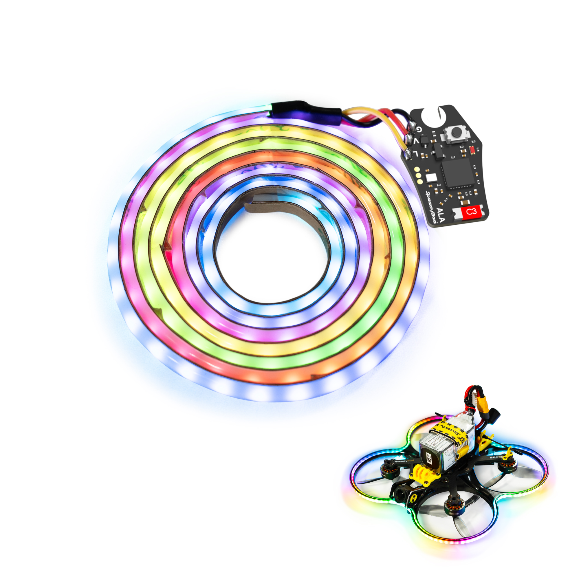SpeedyBee Meteor流星灯带V2 飞控调参 Bee35穿越机FPV RGB LED