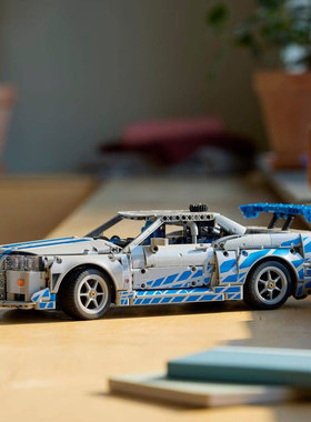 中国积木机械组42210速度与激情日产 Skyline GT-R34跑车拼装玩具