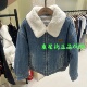 25年冬款 little moco专柜正品 男女童宽松毛领牛仔外套KBE4JKT008