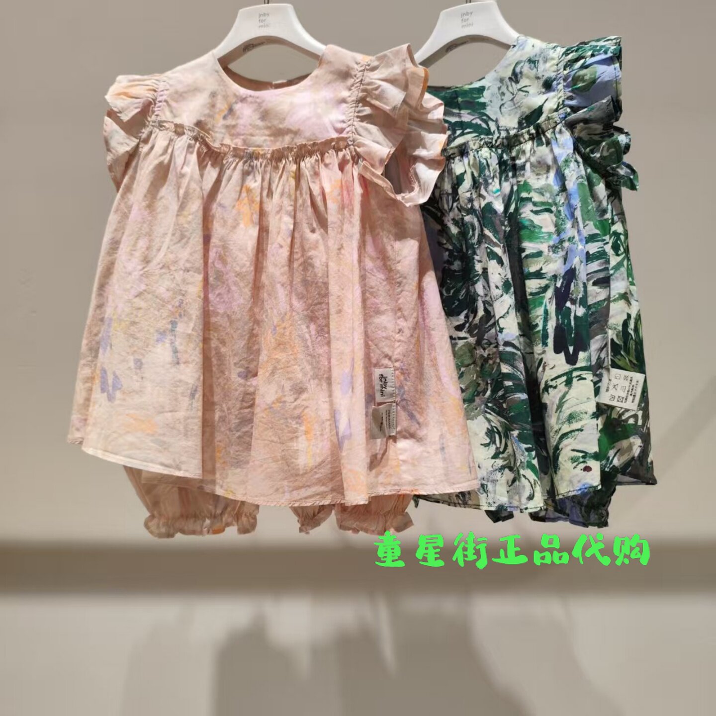 小江南童装国内代购6夏款婴童女宝印花短袖短裤套装YQ4H20460