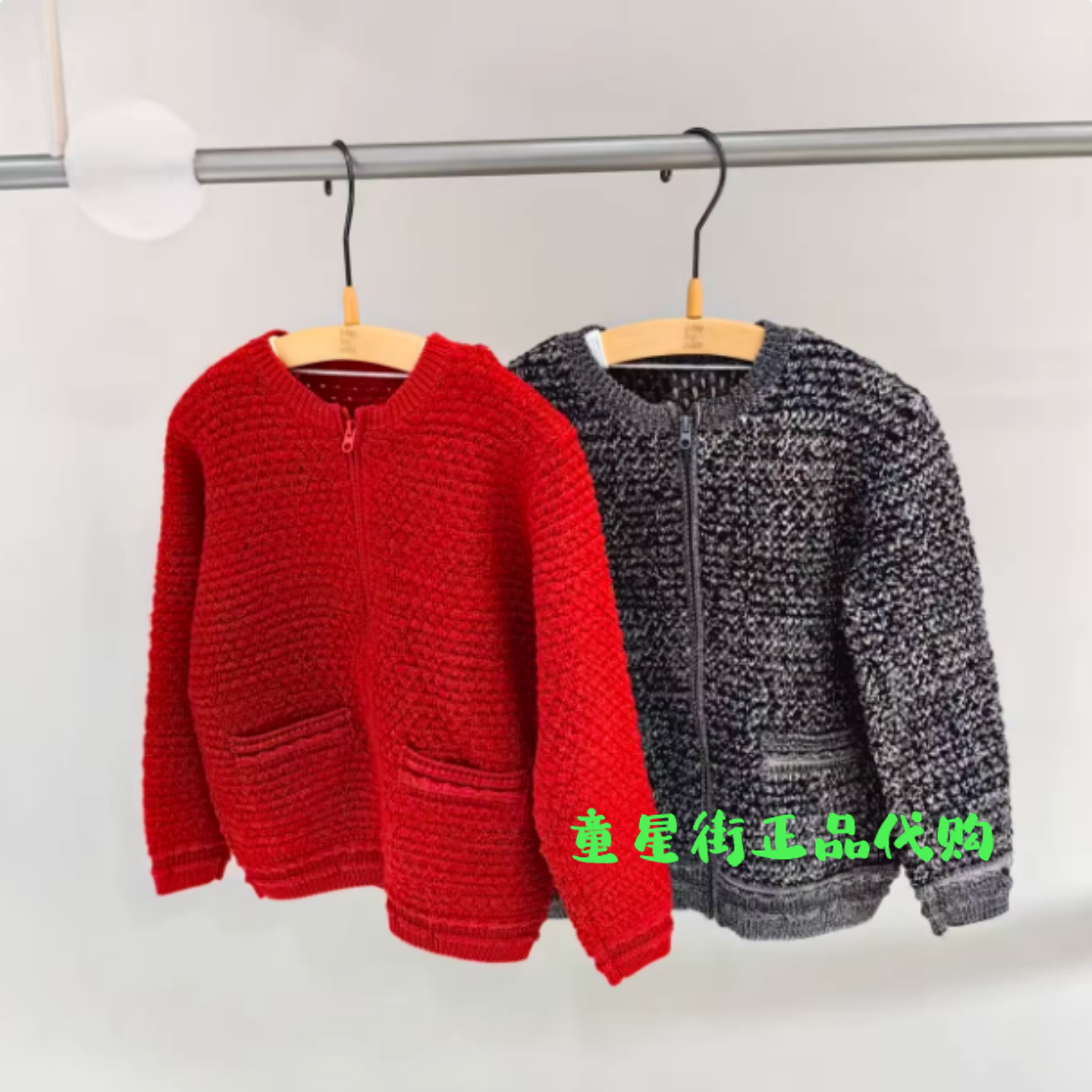 小江南童装专柜正品2026春款男女童圆领短款开襟毛衫1Q1313320
