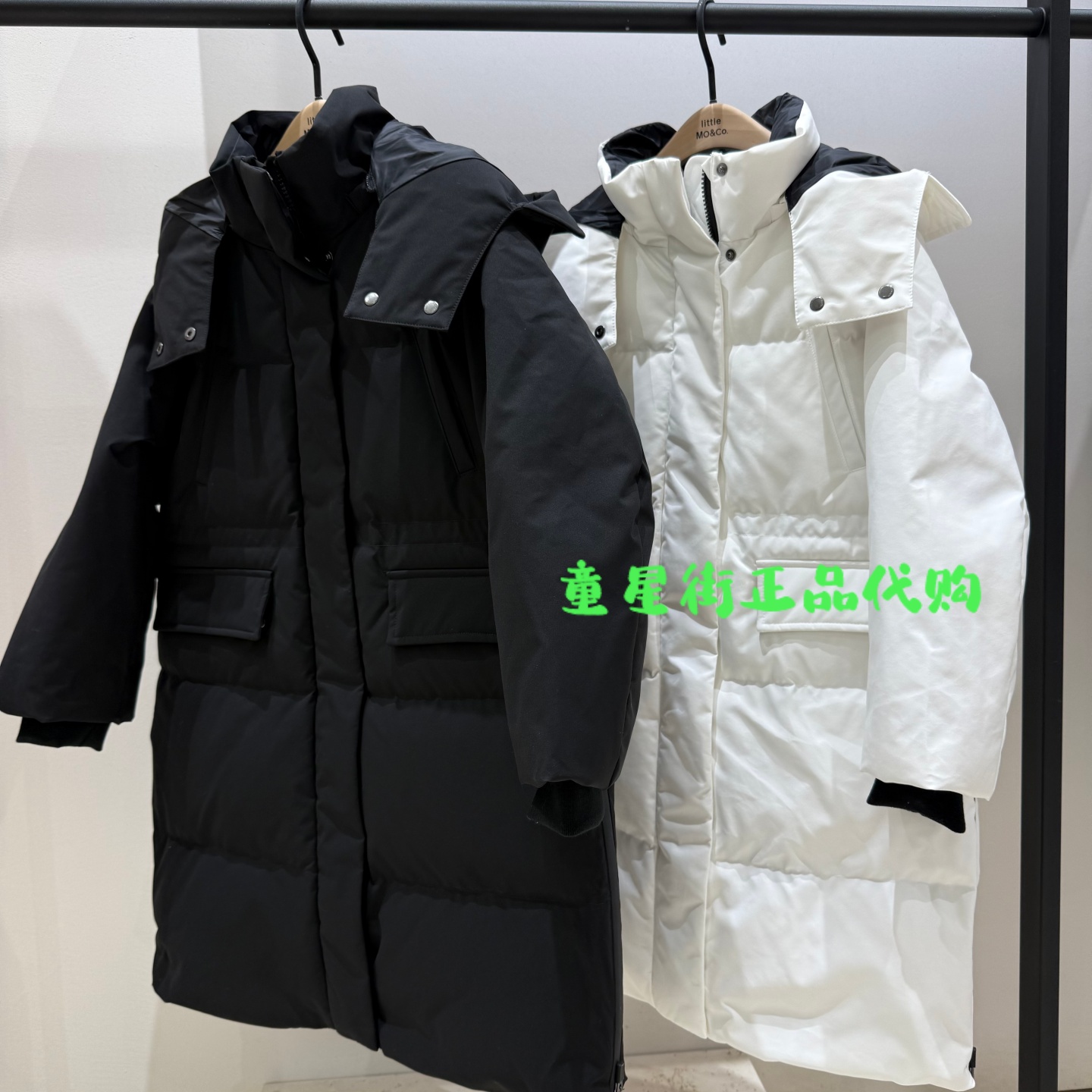 little moco专柜正品25年冬款儿童鹅绒中长款羽绒服KBE4EIN053