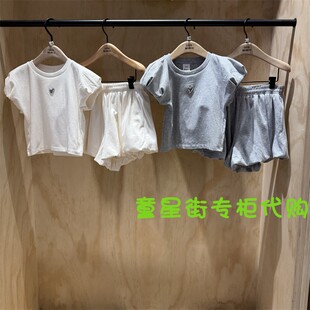 little moco专柜正品25年夏女童印花短款运动套装KBE2SUTT02奥