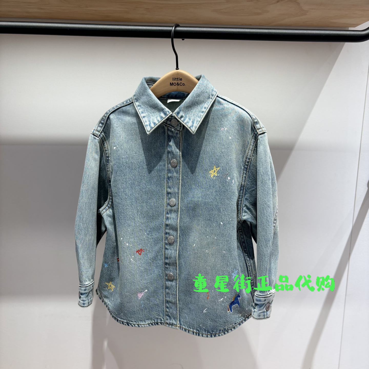 little moco专柜正品26春男女童休闲牛仔衬衫外套KBF1SHT012,童装/婴儿装/亲子装,儿童牛仔衬衫,淘宝优惠券,粉丝福利购,淘宝优惠卷