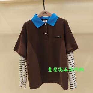 littlemoco国内代购26年秋款男女童假两件长袖T恤KBF3TOP017