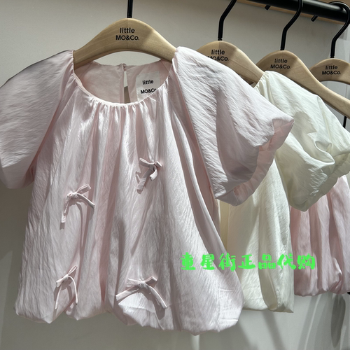 littlemoco国内代购26年夏款女童防晒短袖短裤套装KBF2SUT002